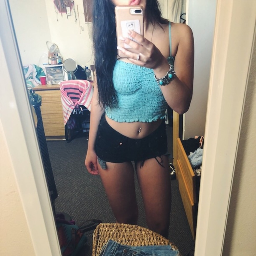 Black high waisted shorts